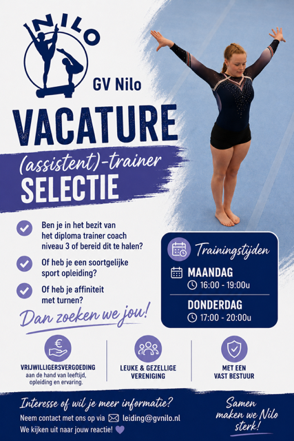 (Assistent) Trainer Selectie gezocht